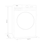 Masina de spalat rufe Samus WSL-6101, 6 kg, Slim, 23 Programe, 1000 rpm, Clasa energetica D, Afisaj cu leduri, Programe rapid 30/45/60, ECO, Spalare cu aburi