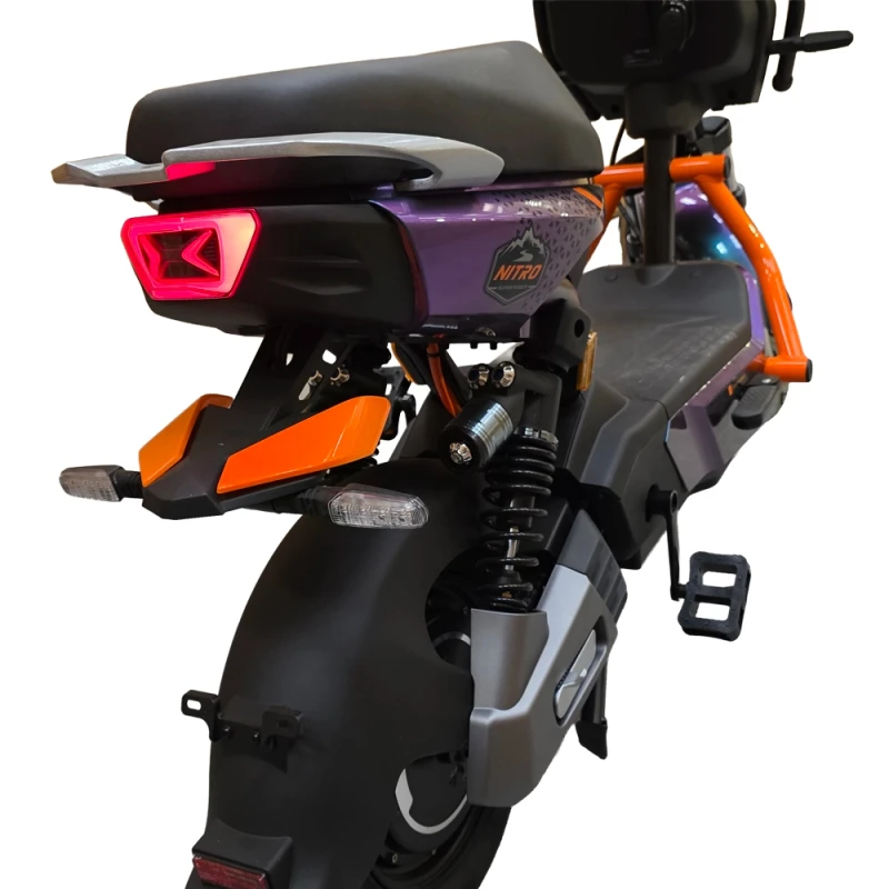 Scuter Electric Rotakt Nitro Verde, 800W, Autonomie pana la 70 km, Baterie plumb-acid 60V, viteza maxima de 25 km/h, conform reglementarilor UE, fara permis