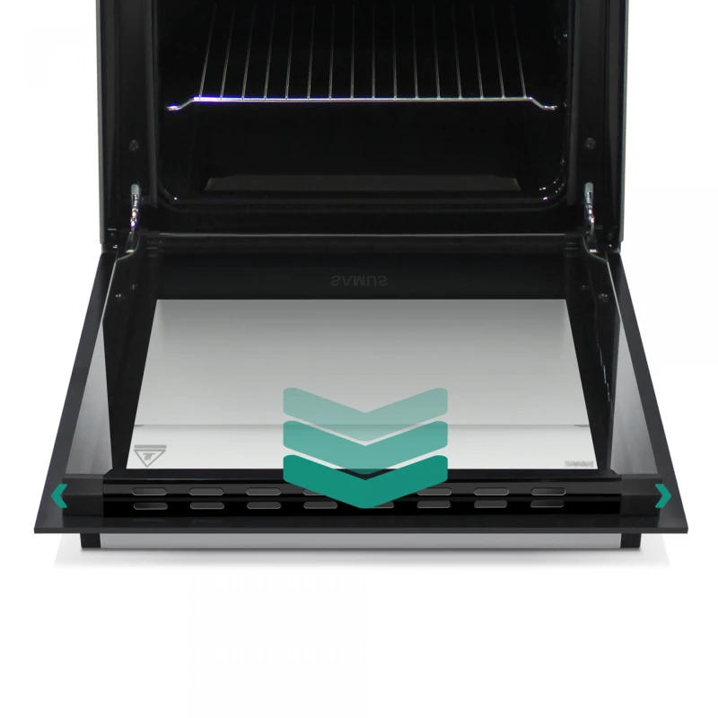 Aragaz Samus SM561APBS, Montat pentru utilizare cu GPL, Culoare alba 50 x 60 cm,4 arzatoare pe gaz, Cuptor pe gaz, Siguranta plita + cuptor, Aprindere electrica plita