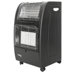 Soba pe gaz Samus RS422Q, alimentare la butelie, aprindere piezoelectrica, 3 trepte de putere, senzor lipsa oxigen, senzor prezenta flacara, culoare negru