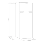Frigider cu 2 usi Albatros FA283E, 206 l, Clasa E, Termostat reglabil, H 143 cm, Alb