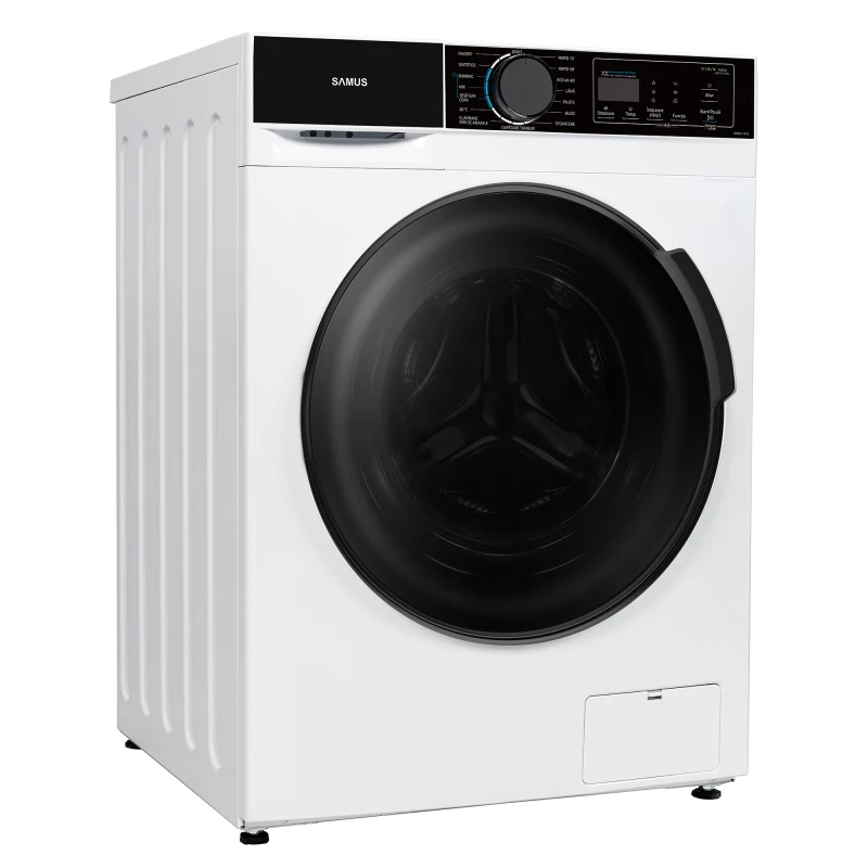 Masina de spalat rufe Samus WSADI-7123, 7 kg, 1200 rpm, Clasa A, 15 programe, Motor inverter, Functie eliminare par de animale, Termostat reglabil (Alb)