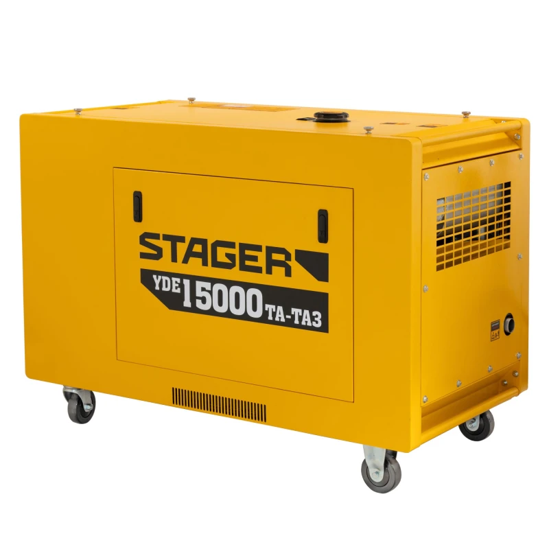 Generator diesel profesional Stager YDE15000TA-TA3, 11.5 kW, 230V/400V, insonorizat, pornire electrica, panou digital SmartGen, conexiune ATS