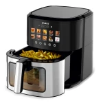 Friteuza cu aer cald Samus AF6.5H-S1701DW, 6.5 l, 1700 W, Timer 0-60 minute, 10 programe (Negru/Inox)