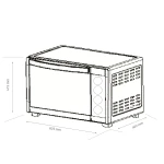 Cuptor electric Samus CS-60BRC2, 2000 W, 60 L, Rotisor, Convectie, Control mecanic, Negru