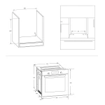 Cuptor incorporabil Samus SC620G4B, 62 l, 2200 W, Grill, 4 functii, Iluminare interioara (Negru)