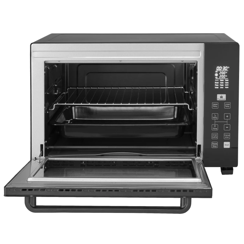 Cuptor electric Samus CSDN-48BRCL3, 48 L, 1800 W, 12 programe, Timer, Afisaj electronic, Rotisor, Convectie (Negru)