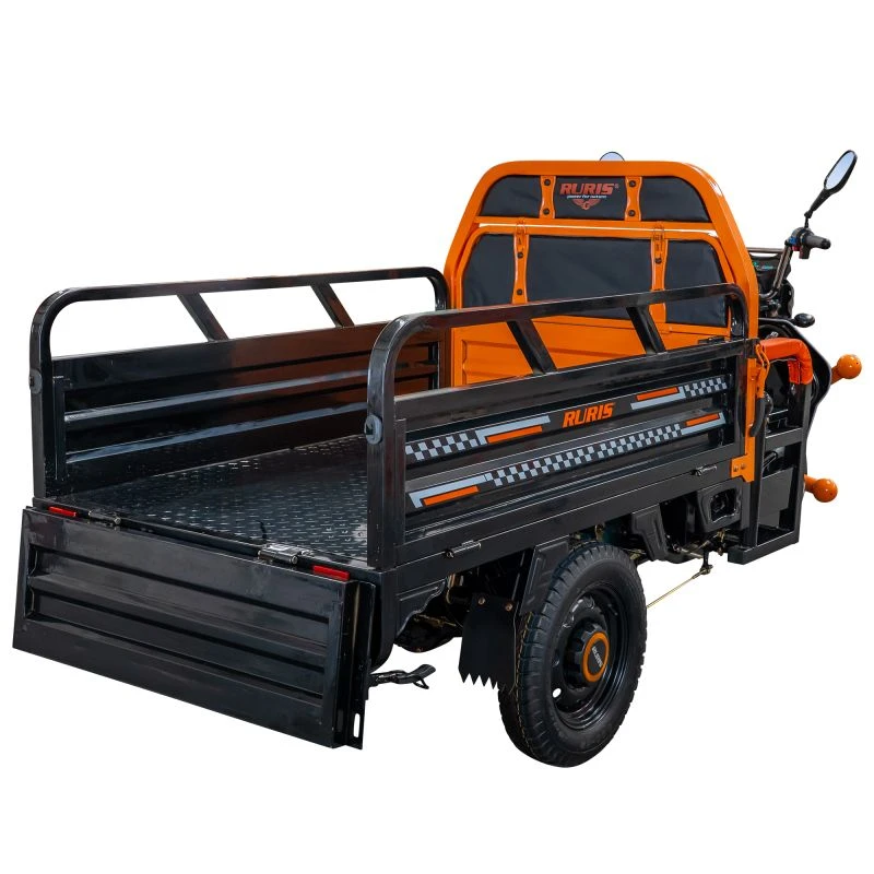 Triciclu Electric Cargo RURIS Pilot 3120N, 2000W, 72V 45Ah, Autonomie 70 km, Gri – Utilitar, Sarcina 542 kg, viteza maxima de 25 km/h, conform reglementarilor UE, fara permis, negru