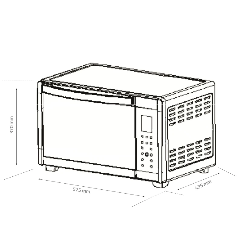 Cuptor electric Samus CSDN-48BRCL3, 48 L, 1800 W, 12 programe, Timer, Afisaj electronic, Rotisor, Convectie (Negru)