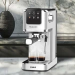 Espressor manual Samus PICCOLO 20 K, 1350 W, 20 bari, Rezervor 1.2 l, 5 bauturi, Utilizare cafea macinata sau capsule (Inox)