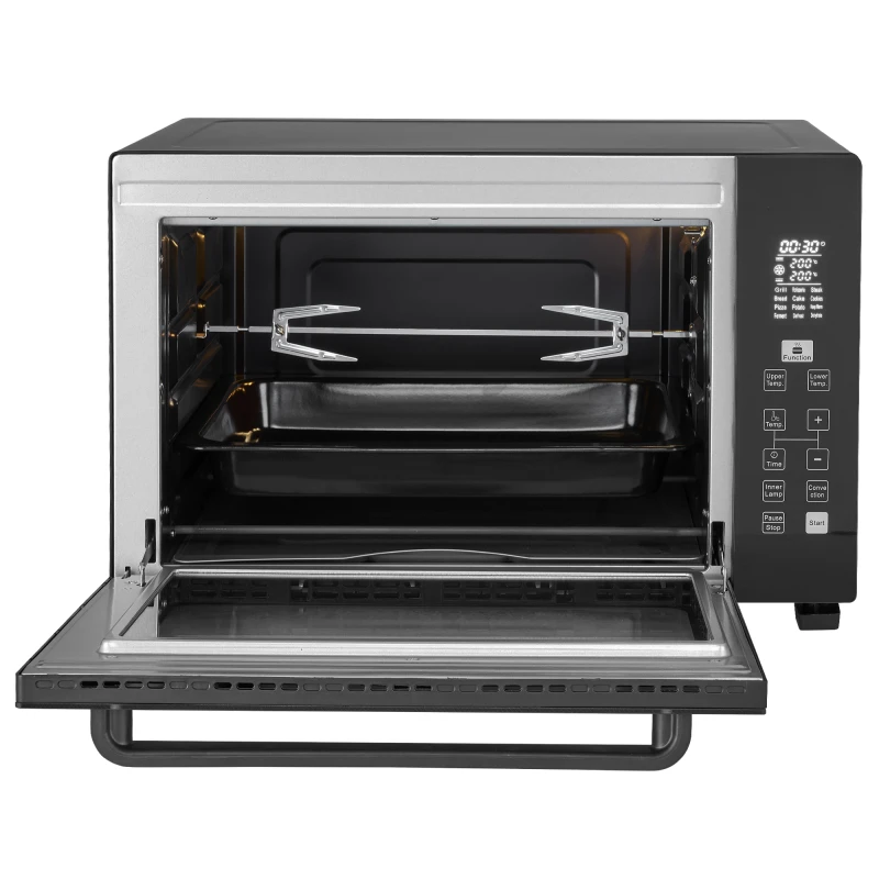 Cuptor electric Samus CSDN-48BRCL3, 48 L, 1800 W, 12 programe, Timer, Afisaj electronic, Rotisor, Convectie (Negru)