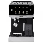 Espressor Automat Samus INFINITY 20, 1350 W, 20 Bari, Rezervor apa 1800 ml, Rezervor lapte 500 ml, 7 Optiuni de cafea, Duza spumare lapte si tavita de colectare detasabile, Negru/Inox
