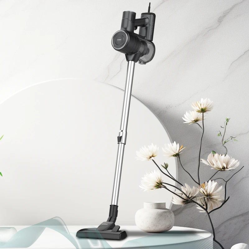 Aspirator vertical 2 in 1 Samus Sticky 60 Eco Gray, Motor 600 W, Putere aspirare 180 W (16 kPa), Sistem de aspirare tip cyclonic, Capacitate rezervor 800 ml, Filtru hepa, Gri