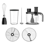Albatros Blender MR1200A, 6 in 1, 1200 W, Turatie reglabila, Pulse, pahar 0.8 l, vas 1.5 l, Inox/negru