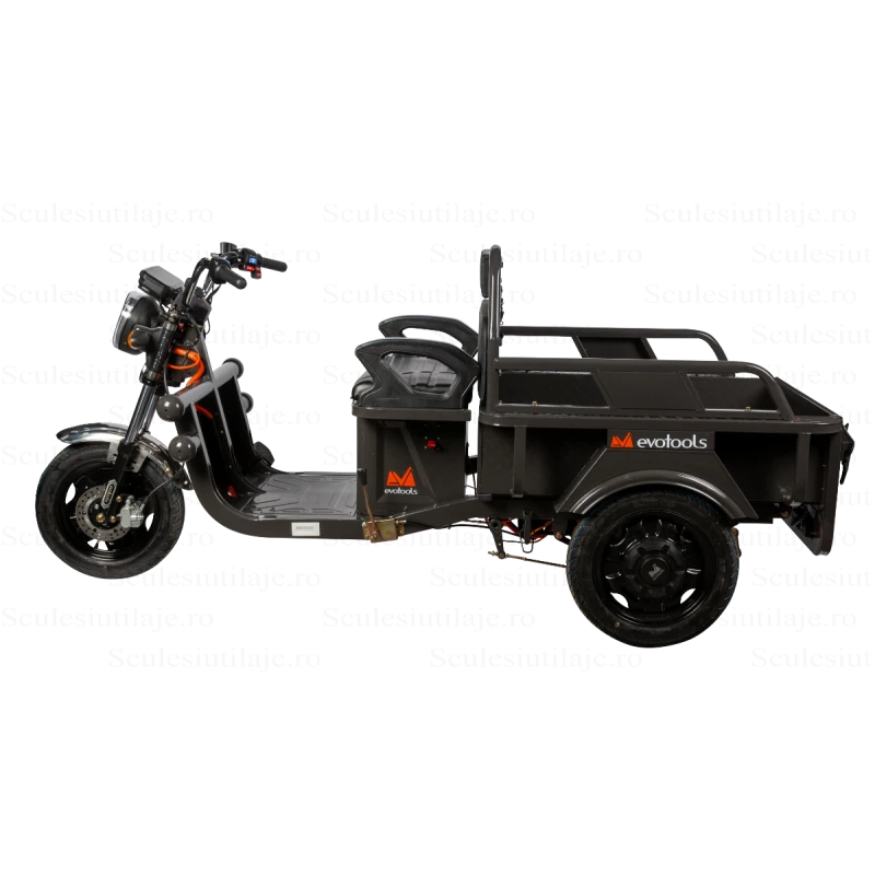 Triciclu Electric Cargo TRCC800 – 800W, Autonomie 45 km, viteza maxima de 25 km/h, conform reglementarilor UE, fara permis
