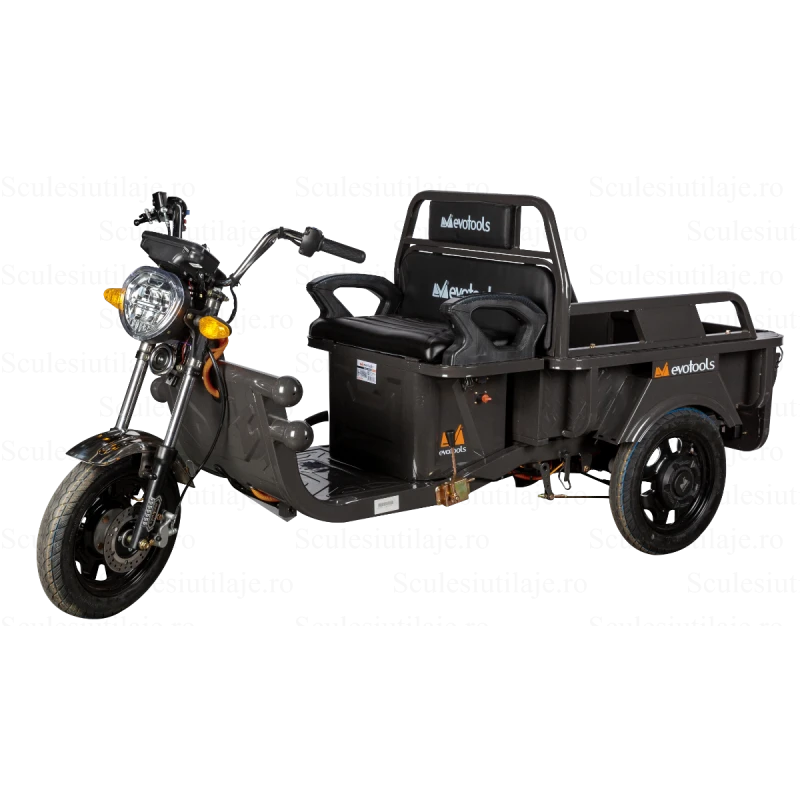 Triciclu Electric Cargo TRCC800 – 800W, Autonomie 45 km, viteza maxima de 25 km/h, conform reglementarilor UE, fara permis