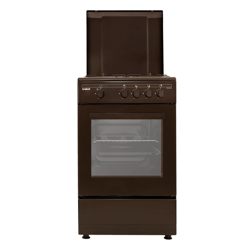 Samus Aragaz SM 450 MBS, 4 arzatoare + cuptor pe gaz, siguranta plita + cuptor, maro