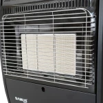 Soba pe gaz Samus RS421, GPL, 3 trepte de putere 1.55/2.9/4.2 kW, Senzor de prezenta a flacarii, Tip aprindere: piezo-electrica, Negru