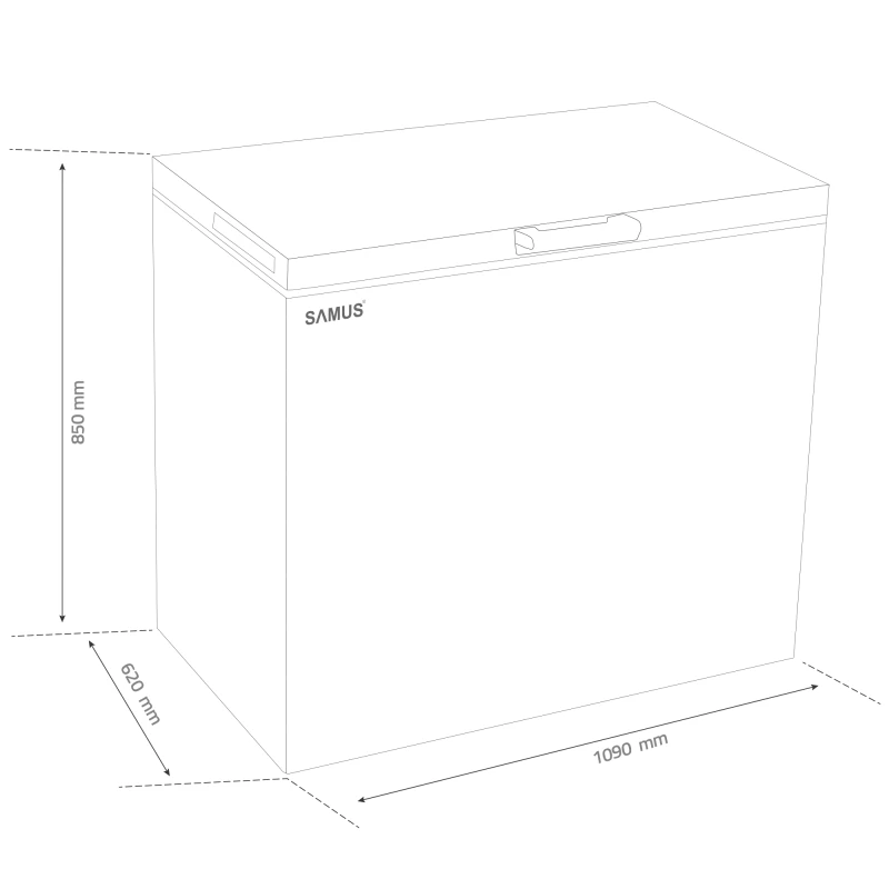 Lada Frigorifica Samus LS316E, 287 L, Clasa energetica E, Fast Freeze, Termostat reglabil (Alb)