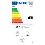 Frigider Samus SX346E, 248 l, Dezghetare automata la frigider, Clasa energetica E, Termostat reglabil, H 165 cm, Inox/laterale argintii
