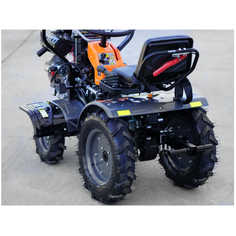 Motocultor Ride-On 4x4 R1200 Evotools PLUS, motor diesel 12CP Koop, cutie 3+1 viteze, far LED si sistem de franare hidraulic