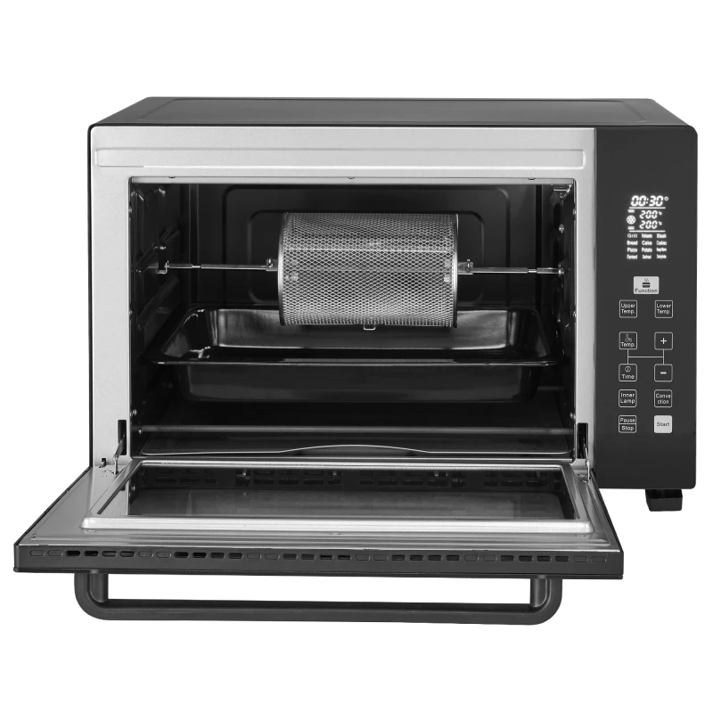 Cuptor electric Samus CSDN-48BRCL3, 48 L, 1800 W, 12 programe, Timer, Afisaj electronic, Rotisor, Convectie (Negru)