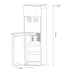 Dozator de apa de podea cu compresor Samus WDSF-253CW, Putere incalzire apa 500 W, Putere racire apa 85 W, Bidon 11/19 L, Incarcare frontala, Siguranta copii, Alb
