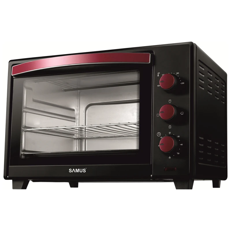 Cuptor electric Samus CS-35B2, 1600 W, 35 L, Control mecanic, Selector programe, Timer, Semnal sonor, Negru