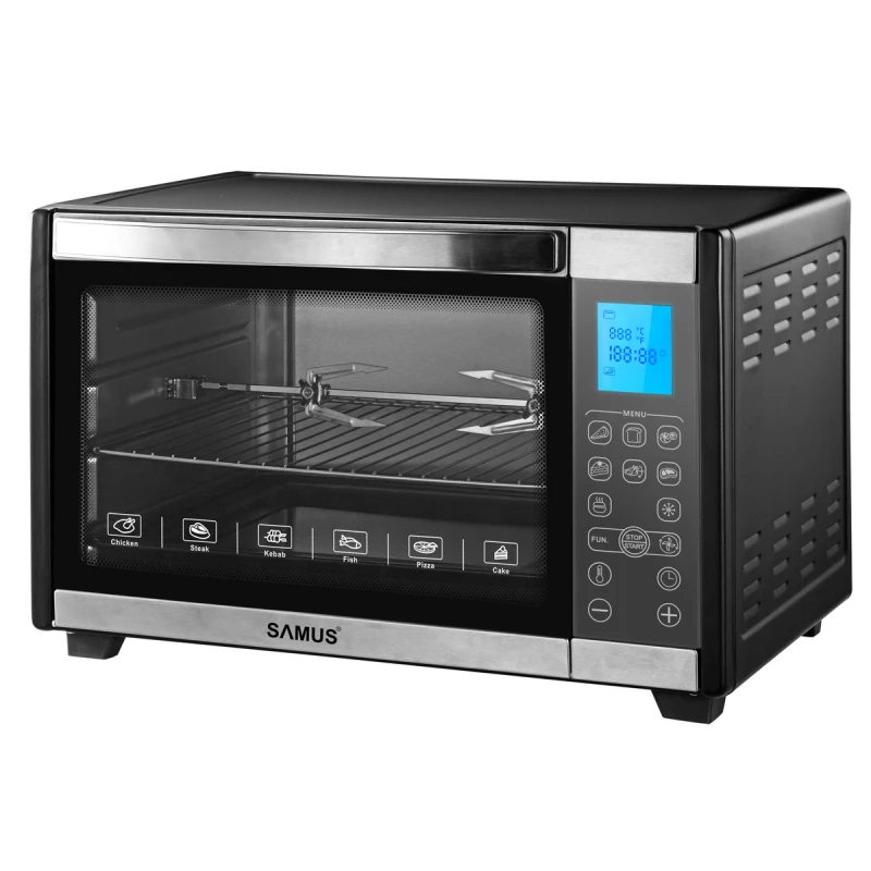 Cuptor electric Samus CSD-45BRC2, 2000 W, 45 L, Rotisor, Convectie, Display digital, Negru