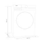 Masina de spalat rufe Samus WSADI-7123, 7 kg, 1200 rpm, Clasa A, 15 programe, Motor inverter, Functie eliminare par de animale, Termostat reglabil (Alb)