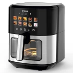 Friteuza cu aer cald Samus AF6.5H-S1701DW, 6.5 l, 1700 W, Timer 0-60 minute, 10 programe (Negru/Inox)