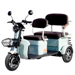 Triciclu Electric Persoane Scorilo TRP1200 Verde cu Bancheta Dubla 1200 W Autonomie 28 km, viteza maxima de 25 km/h, conform reglementarilor UE, fara permis