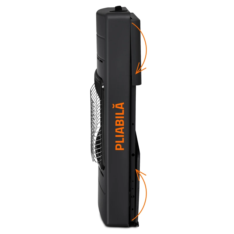 Soba Samus RS424P, Trei trepte de putere: 1.5 / 2.8 / 4.2 kW, Aprindere piezoelectrica, Pliabila, Se utilizeaza cu GPL / Butan / Propan, Butelie de pana la 15 kg, Include comutator anti-rasturnare, Negru