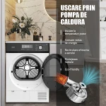 Uscator de rufe Samus SWDP-816, Pompa de caldura, 8 kg, 16 programe, Clasa E