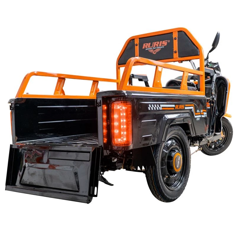 Triciclu Electric Cargo RURIS Pilot 3110N – Motor Electric 2000W, Baterie 72V 32Ah, Autonomie 80 km, Sarcina 300 kg, viteza maxima de 25 km/h, conform reglementarilor UE, fara permis, negru