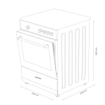 Aragaz Albatros AL452ABS, 4 Arzatoare gaz, 50cm, Cuptor gaz, Siguranta plita si cuptor, Geam dublu la cuptor, Alb