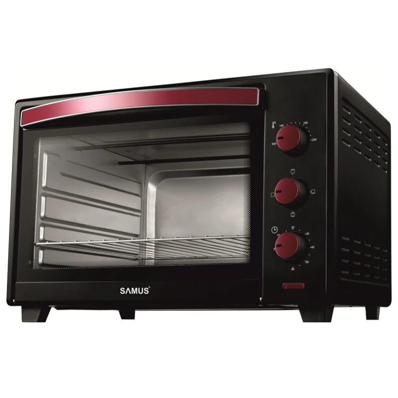 Cuptor electric Samus CS-45B2, 2000 W, 45 L, Control mecanic, Selector programe, Semnal sonor, Negru