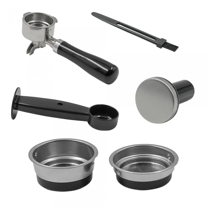 Espressor Samus MAESTRO 20, 1350 W, 20 Bari, Rezervor de apa detasabil 2.3 L, Capacitate rasnita 200 g, Optiune 1 sau 2 cesti de cafea, Diuza spumare lapte, Filtru dublu inoxidabil, Argintiu