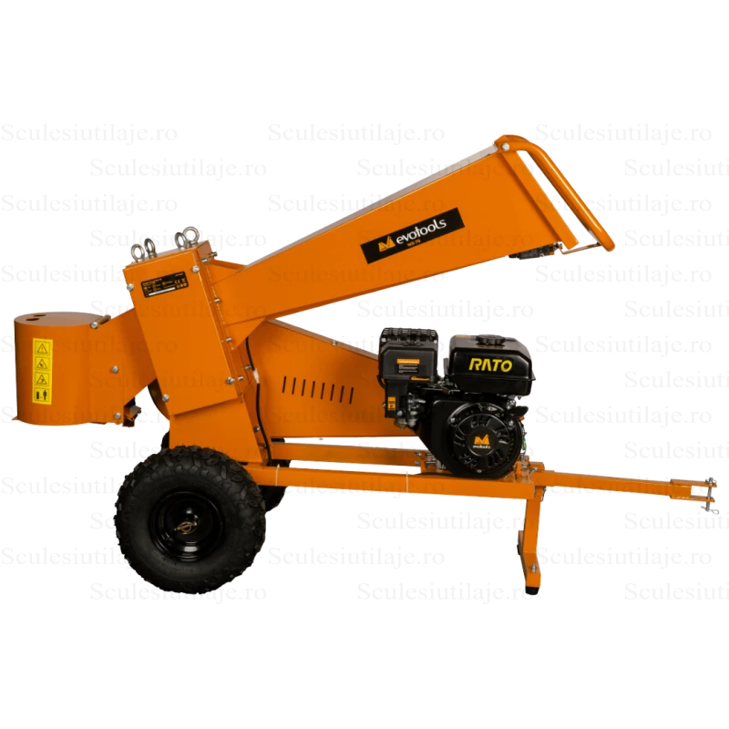 Tocator crengi, model WD70, putere 7 CP, transmisie pe curea, diametru maxim taiere 70 mm, Evotools