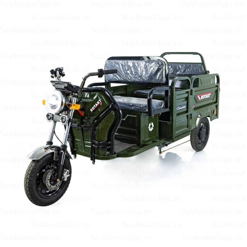 Triciclu Electric Rotakt Courier – 2000W, 72V, 32Ah, Autonomie 79 km, Sarcina 478 kg, fara permis