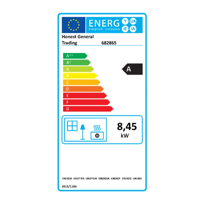 Semineu pe Lemne cu Perete Dublu Evotools Plus EcoDesign, 8 kW, randament 80%, suprafata incalzita 59 m²