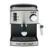 Espressor Samus Espressimo Silver, 15 bari, 1.6 L, Filtru inox, Duza abur pentru cappuccino, Plita preincalzire cesti, Negru/Inox