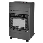 Soba Samus RS424P, Trei trepte de putere: 1.5 / 2.8 / 4.2 kW, Aprindere piezoelectrica, Pliabila, Se utilizeaza cu GPL / Butan / Propan, Butelie de pana la 15 kg, Include comutator anti-rasturnare, Negru