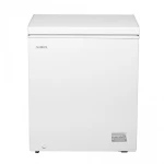 Lada frigorifica Samus LS168E, 142 L, Clasa E, Fast Freeze, Panou electronic cu leduri, Dezghetare manuala, rotile pentru deplasare, H 84.5 cm (Alb)