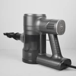 Aspirator vertical 2 in 1 Samus Sticky 60 Eco Gray, Motor 600 W, Putere aspirare 180 W (16 kPa), Sistem de aspirare tip cyclonic, Capacitate rezervor 800 ml, Filtru hepa, Gri
