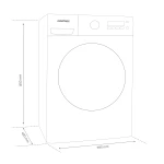 Masina de spalat rufe Albatros AWM1064, 6 kg, Slim, 15 programe, 1000 rotatii, Clasa energetica E, Termostat reglabil, Program ECO 40-60°C, Blocare acces copii