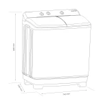 Masina de spalat rufe semiautomata Albatros WMS 5.3, Capacitate rufe uscate 5 Kg, Capacitate rufe storcere 2.5 Kg (Alb/Albastru)