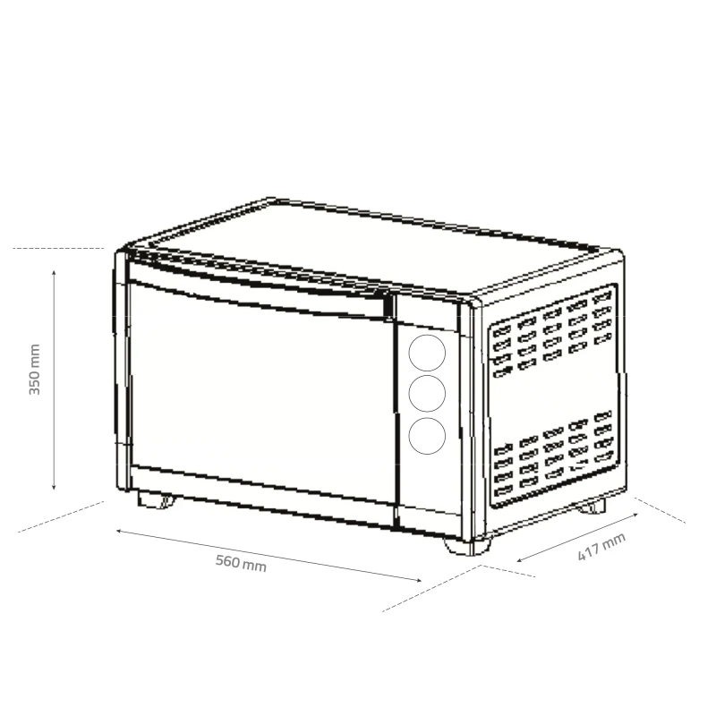 Cuptor electric Samus CS-35B2, 1600 W, 35 L, Control mecanic, Selector programe, Timer, Semnal sonor, Negru