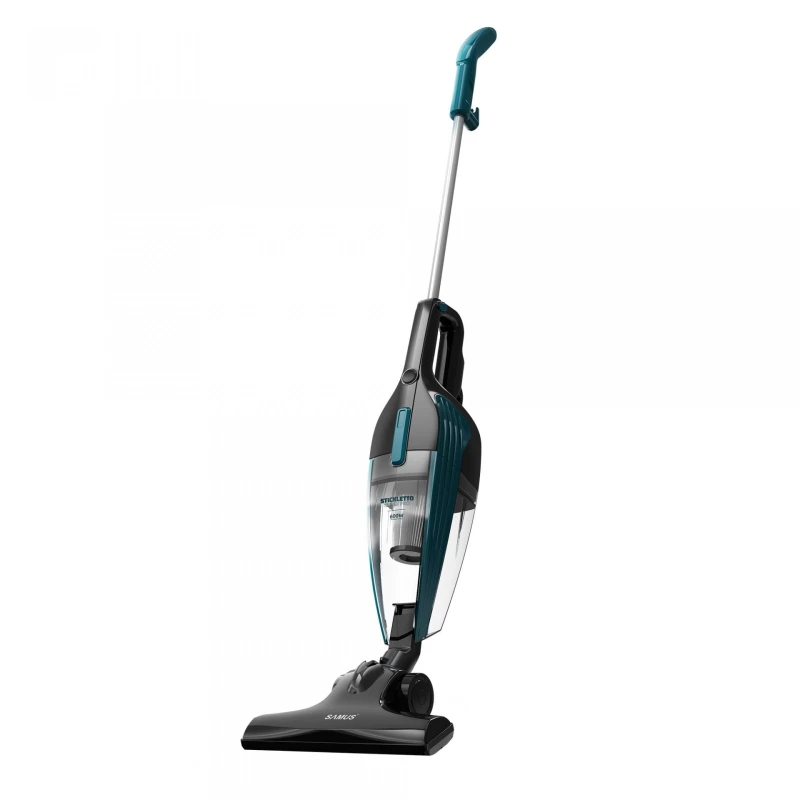 Aspirator Samus 2 in 1 Stickletto Clean Pro, 600 W, Putere de absorbtie 110 W, Filtru lavabil Hepa, Eco Type, Volum rezervor 1.5 L, Turcoaz