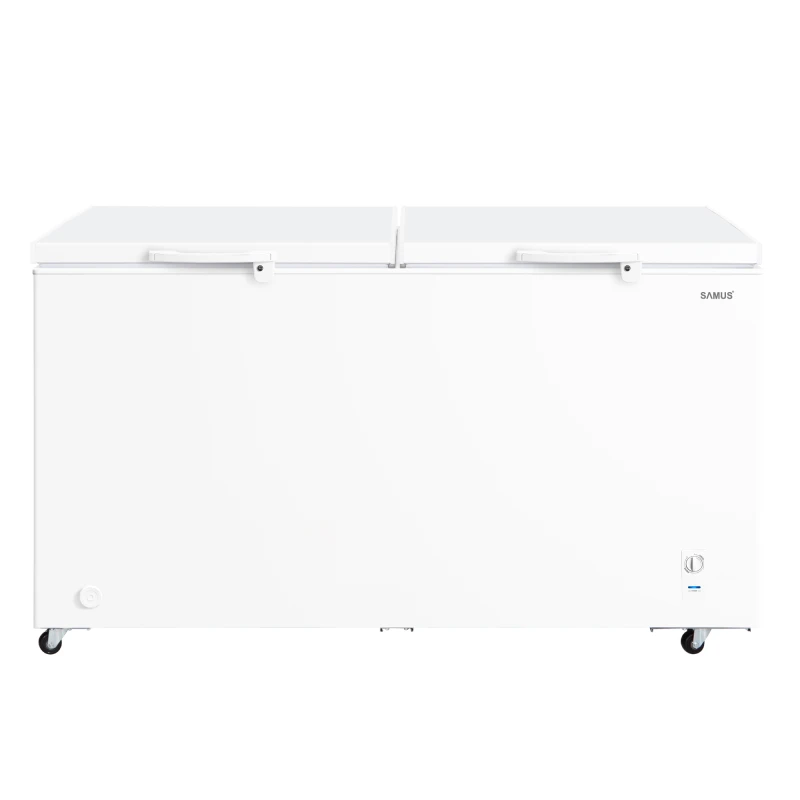 Lada frigorifica Samus LS556E, Capacitate neta 508 litri, Clasa energetica E, Panou de control cu indicator luminos, Alb